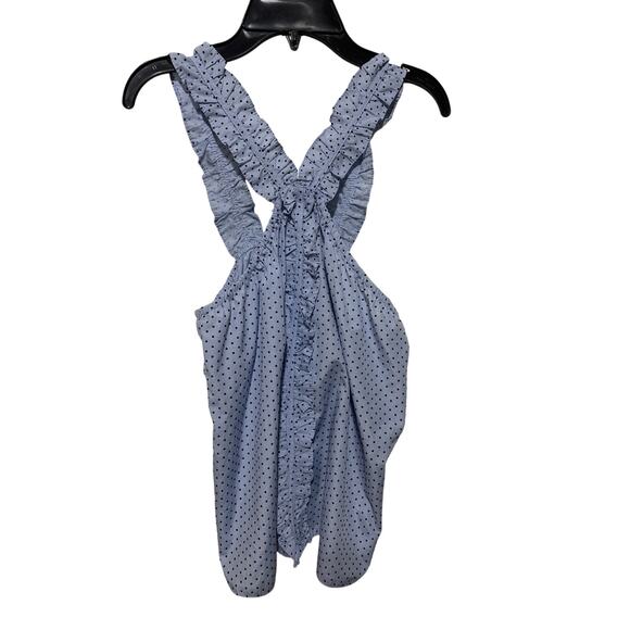 Anthropologie Waverly Grey Polka Dot Blouse Tank Top M - Picture 3 of 5